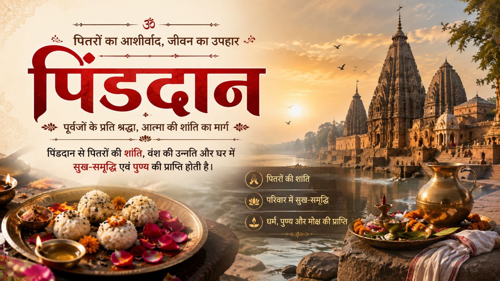 पिंड दान - पूर्वजों की शांति के लिए